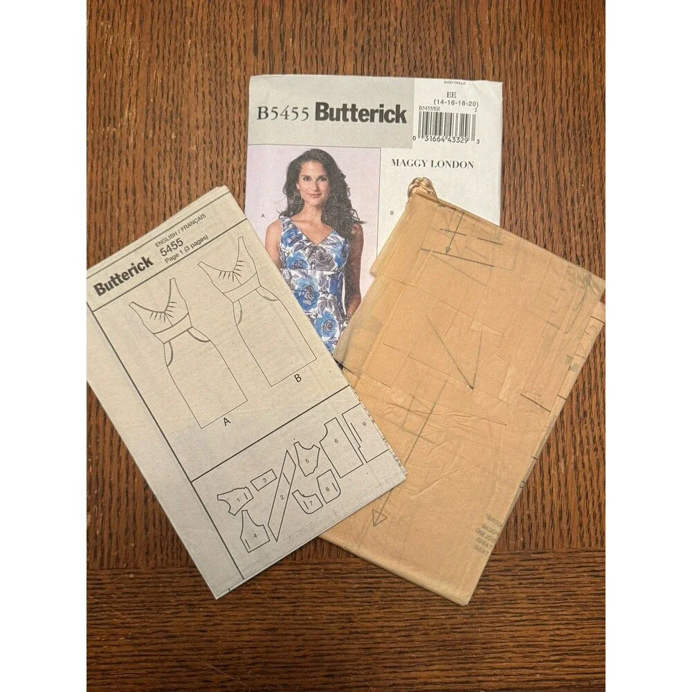 Butterick Maggy London Women’s Dress Sewing Pattern B5455 Sizes 14 16 18 20